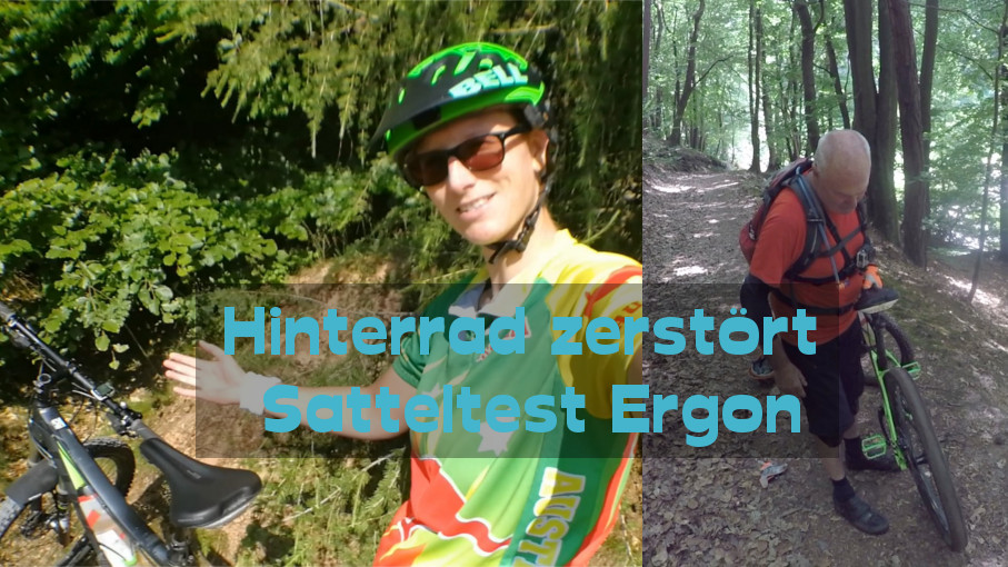 Hinterrad zerstört und Satteltest von Ergon